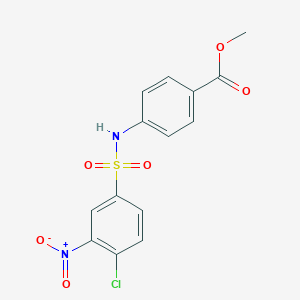 Methyl 4-[({4-chloro-3-nitrophenyl}sulfonyl)amino]benzoate