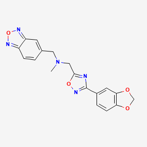 molecular formula C18H15N5O4 B4106480 1-[3-(1,3-benzodioxol-5-yl)-1,2,4-oxadiazol-5-yl]-N-(2,1,3-benzoxadiazol-5-ylmethyl)-N-methylmethanamine 