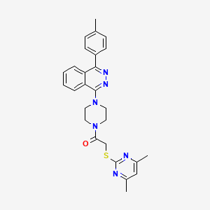 molecular formula C27H28N6OS B4106483 1-(4-{[(4,6-dimethyl-2-pyrimidinyl)thio]acetyl}-1-piperazinyl)-4-(4-methylphenyl)phthalazine 