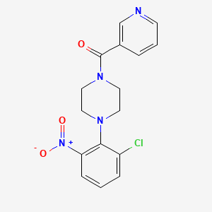 molecular formula C16H15ClN4O3 B4106489 1-(2-chloro-6-nitrophenyl)-4-(3-pyridinylcarbonyl)piperazine 