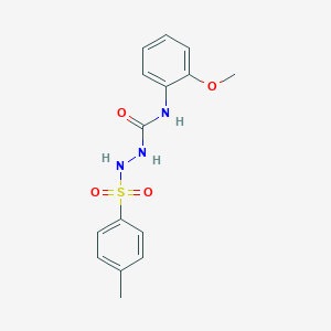 molecular formula C15H17N3O4S B410650 N-(2-methoxyphenyl)-2-[(4-methylphenyl)sulfonyl]hydrazinecarboxamide 