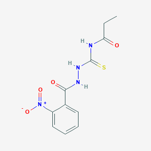 N-[[(2-nitrobenzoyl)amino]carbamothioyl]propanamide