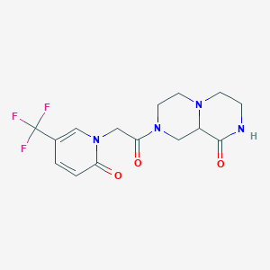 8-{[2-oxo-5-(trifluoromethyl)pyridin-1(2H)-yl]acetyl}hexahydro-2H-pyrazino[1,2-a]pyrazin-1(6H)-one