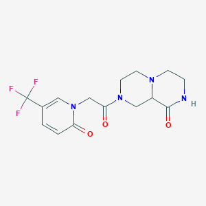 molecular formula C15H17F3N4O3 B4106530 8-{[2-oxo-5-(trifluoromethyl)pyridin-1(2H)-yl]acetyl}hexahydro-2H-pyrazino[1,2-a]pyrazin-1(6H)-one 