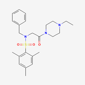 N-Benzyl-N-[2-(4-ethyl-piperazin-1-yl)-2-oxo-ethyl]-2,4,6-trimethyl-benzenesulfonamide