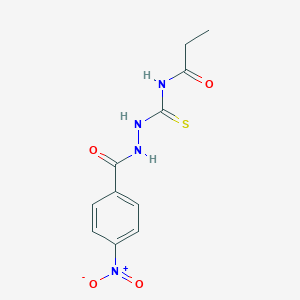 N-[N'-(4-Nitro-benzoyl)-hydrazinocarbothioyl]-propionamide