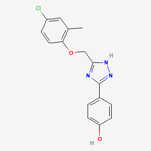 molecular formula C16H14ClN3O2 B4106553 4-{3-[(4-chloro-2-methylphenoxy)methyl]-1H-1,2,4-triazol-5-yl}phenol 