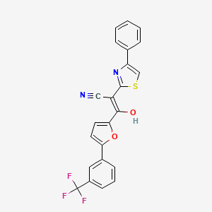 3-hydroxy-2-(4-phenyl-1,3-thiazol-2-yl)-3-{5-[3-(trifluoromethyl)phenyl]-2-furyl}acrylonitrile