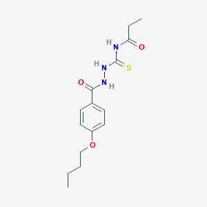 N-[N'-(4-Butoxy-benzoyl)-hydrazinocarbothioyl]-propionamide