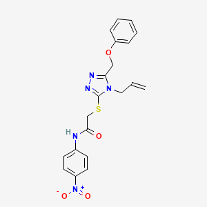 molecular formula C20H19N5O4S B4106573 2-{[4-allyl-5-(phenoxymethyl)-4H-1,2,4-triazol-3-yl]thio}-N-(4-nitrophenyl)acetamide 