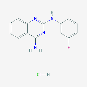 molecular formula C14H12ClFN4 B4106580 N~2~-(3-fluorophenyl)-2,4-quinazolinediamine hydrochloride 