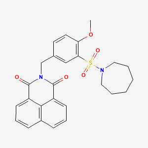 molecular formula C26H26N2O5S B4106585 2-[3-(1-azepanylsulfonyl)-4-methoxybenzyl]-1H-benzo[de]isoquinoline-1,3(2H)-dione 