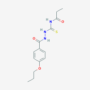 N-[N'-(4-Propoxy-benzoyl)-hydrazinocarbothioyl]-propionamide