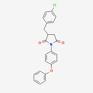 molecular formula C23H18ClNO3 B4106593 3-(4-chlorobenzyl)-1-(4-phenoxyphenyl)-2,5-pyrrolidinedione 