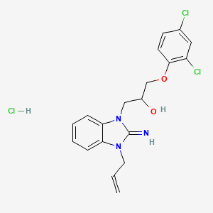 molecular formula C19H20Cl3N3O2 B4106610 1-(3-allyl-2-imino-2,3-dihydro-1H-benzimidazol-1-yl)-3-(2,4-dichlorophenoxy)-2-propanol hydrochloride 