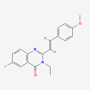 molecular formula C19H17IN2O2 B4106619 3-ethyl-6-iodo-2-[2-(4-methoxyphenyl)vinyl]-4(3H)-quinazolinone 