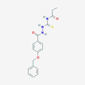 N-({2-[4-(benzyloxy)benzoyl]hydrazino}carbothioyl)propanamide