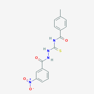 4-Methyl-N-[N'-(3-nitro-benzoyl)-hydrazinocarbothioyl]-benzamide