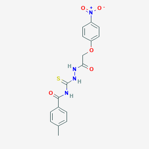 4-Methyl-N-{N'-[2-(4-nitro-phenoxy)-acetyl]-hydrazinocarbothioyl}-benzamide