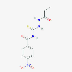4-nitro-N-[(2-propionylhydrazino)carbothioyl]benzamide