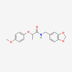 N-(1,3-benzodioxol-5-ylmethyl)-2-(4-methoxyphenoxy)propanamide