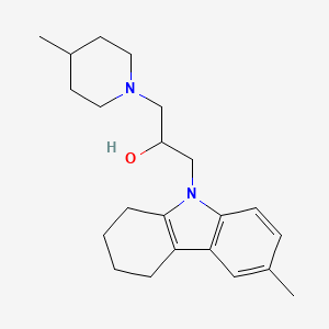 molecular formula C22H32N2O B4106696 1-(4-methyl-1-piperidinyl)-3-(6-methyl-1,2,3,4-tetrahydro-9H-carbazol-9-yl)-2-propanol 