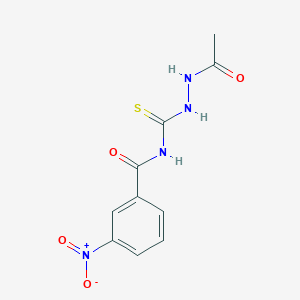 molecular formula C10H10N4O4S B410671 N-(acetamidocarbamothioyl)-3-nitrobenzamide 