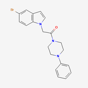 molecular formula C20H20BrN3O B4106742 5-bromo-1-[2-oxo-2-(4-phenyl-1-piperazinyl)ethyl]-1H-indole 