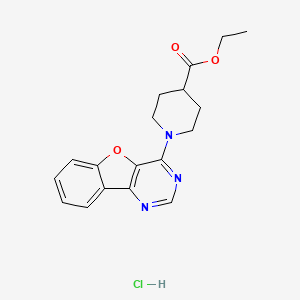 molecular formula C18H20ClN3O3 B4106747 ethyl 1-[1]benzofuro[3,2-d]pyrimidin-4-yl-4-piperidinecarboxylate hydrochloride 