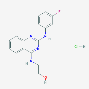 2-({2-[(3-fluorophenyl)amino]-4-quinazolinyl}amino)ethanol hydrochloride