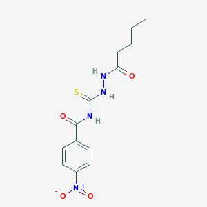 4-nitro-N-[(pentanoylamino)carbamothioyl]benzamide