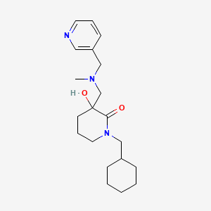 molecular formula C20H31N3O2 B4106770 1-(cyclohexylmethyl)-3-hydroxy-3-{[methyl(3-pyridinylmethyl)amino]methyl}-2-piperidinone 