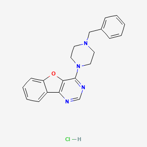 molecular formula C21H21ClN4O B4106772 4-(4-benzyl-1-piperazinyl)[1]benzofuro[3,2-d]pyrimidine hydrochloride 