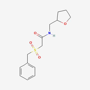 molecular formula C14H19NO4S B4106785 2-(benzylsulfonyl)-N-(tetrahydro-2-furanylmethyl)acetamide 