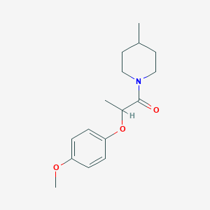 molecular formula C16H23NO3 B4106793 1-[2-(4-methoxyphenoxy)propanoyl]-4-methylpiperidine 