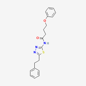 molecular formula C20H21N3O2S B4106794 4-phenoxy-N-[5-(2-phenylethyl)-1,3,4-thiadiazol-2-yl]butanamide 