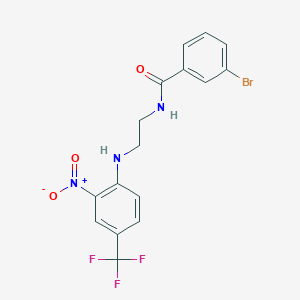 molecular formula C16H13BrF3N3O3 B4106815 3-bromo-N-(2-{[2-nitro-4-(trifluoromethyl)phenyl]amino}ethyl)benzamide 