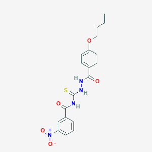 N-{[2-(4-butoxybenzoyl)hydrazino]carbothioyl}-3-nitrobenzamide