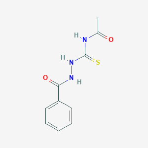 molecular formula C10H11N3O2S B410685 N-[(2-benzoylhydrazino)carbothioyl]acetamide 