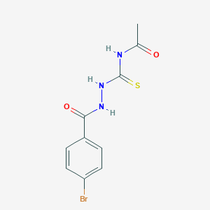 molecular formula C10H10BrN3O2S B410687 N-[[(4-bromobenzoyl)amino]carbamothioyl]acetamide 