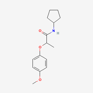 molecular formula C15H21NO3 B4106874 N-cyclopentyl-2-(4-methoxyphenoxy)propanamide 