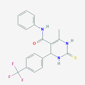 molecular formula C19H16F3N3OS B4106881 6-methyl-N-phenyl-2-thioxo-4-[4-(trifluoromethyl)phenyl]-1,2,3,4-tetrahydro-5-pyrimidinecarboxamide 