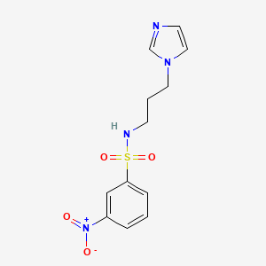 molecular formula C12H14N4O4S B4106890 N-[3-(1H-imidazol-1-yl)propyl]-3-nitrobenzenesulfonamide 