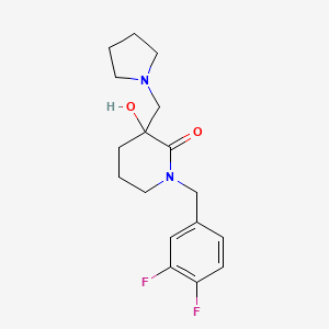 1-(3,4-difluorobenzyl)-3-hydroxy-3-(1-pyrrolidinylmethyl)-2-piperidinone