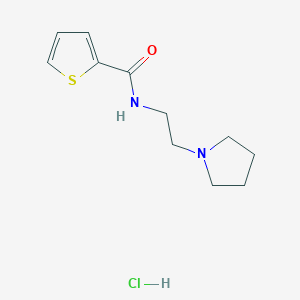 molecular formula C11H17ClN2OS B4106923 N-[2-(1-pyrrolidinyl)ethyl]-2-thiophenecarboxamide hydrochloride 