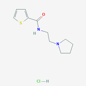 molecular formula C11H17ClN2OS B4106923 N-(2-pyrrolidin-1-ylethyl)thiophene-2-carboxamide;hydrochloride 