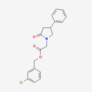 molecular formula C19H18BrNO3 B4106929 3-bromobenzyl (2-oxo-4-phenyl-1-pyrrolidinyl)acetate 