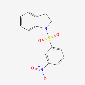 molecular formula C14H12N2O4S B4106962 1-[(3-nitrophenyl)sulfonyl]indoline CAS No. 91619-34-0