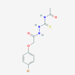 molecular formula C11H12BrN3O3S B410697 N-[[[2-(4-bromophenoxy)acetyl]amino]carbamothioyl]acetamide 