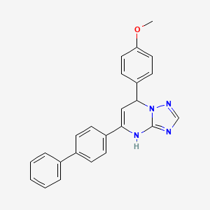 molecular formula C24H20N4O B4106982 5-(4-biphenylyl)-7-(4-methoxyphenyl)-4,7-dihydro[1,2,4]triazolo[1,5-a]pyrimidine 